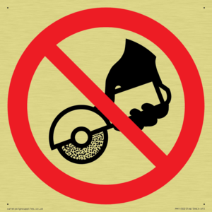 Prohibition: Do not use with hand-held grinding machine